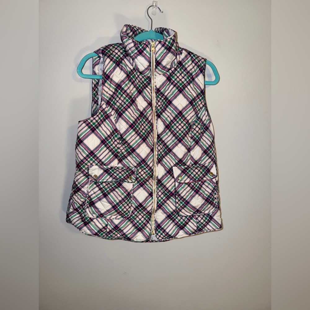 Crown & Ivy Multicolor Plaid Vest